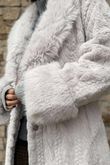 Verbier Premium Faux Fur Coat Grey Mist